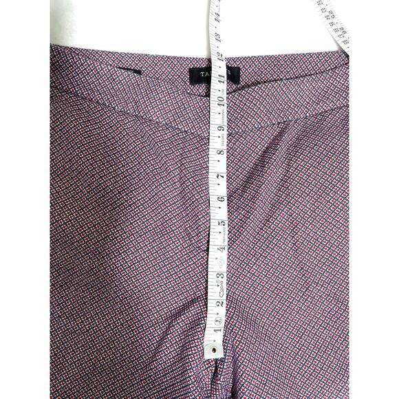 Talbots Heritage Red Navy Geometric Pants 10P Ankle - Picture 4 of 9